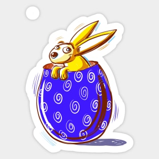 Pop up Easter Bunny Sticker